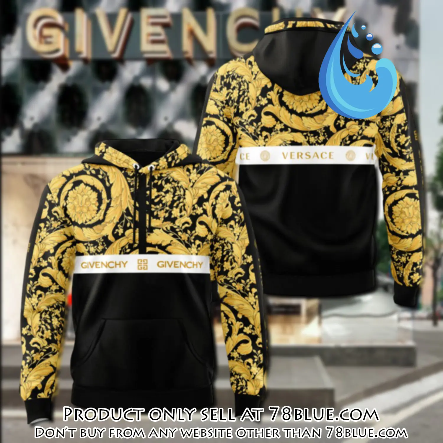 Givenchy versace unisex hoodie luxury brand gifts  jh2296 78b0428062